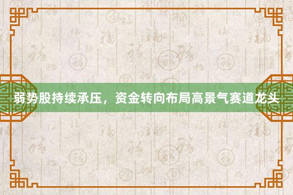 弱势股持续承压，资金转向布局高景气赛道龙头