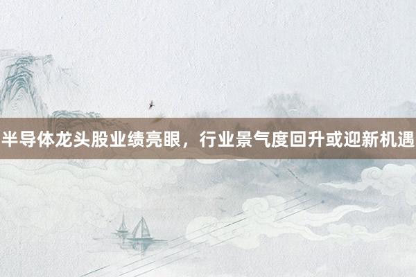 半导体龙头股业绩亮眼，行业景气度回升或迎新机遇