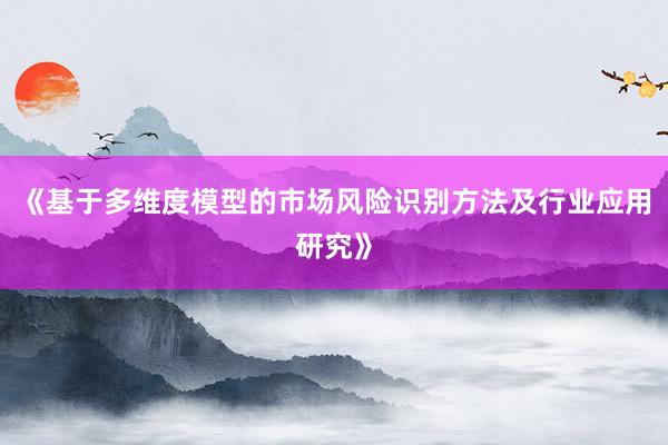 《基于多维度模型的市场风险识别方法及行业应用研究》