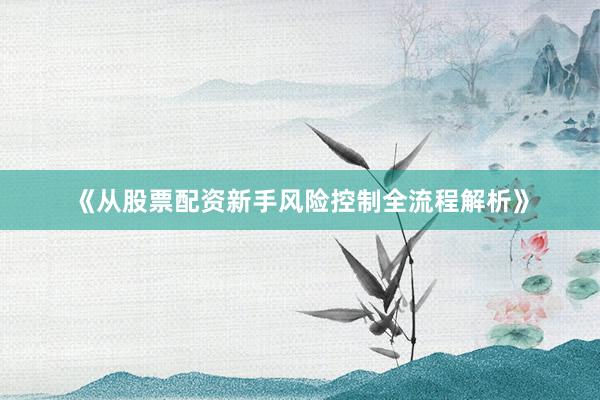 《从股票配资新手风险控制全流程解析》